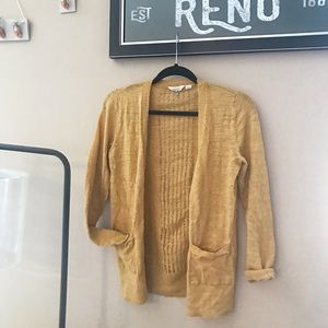 Buttoned Down Cardigan-Mustard